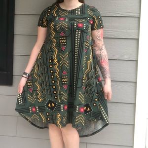 LuLaRoe Carly Dress, Tribal Print, S